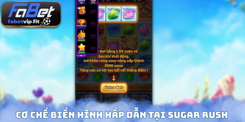 Cơ chế biến hình hấp dẫn tại Sugar Rush